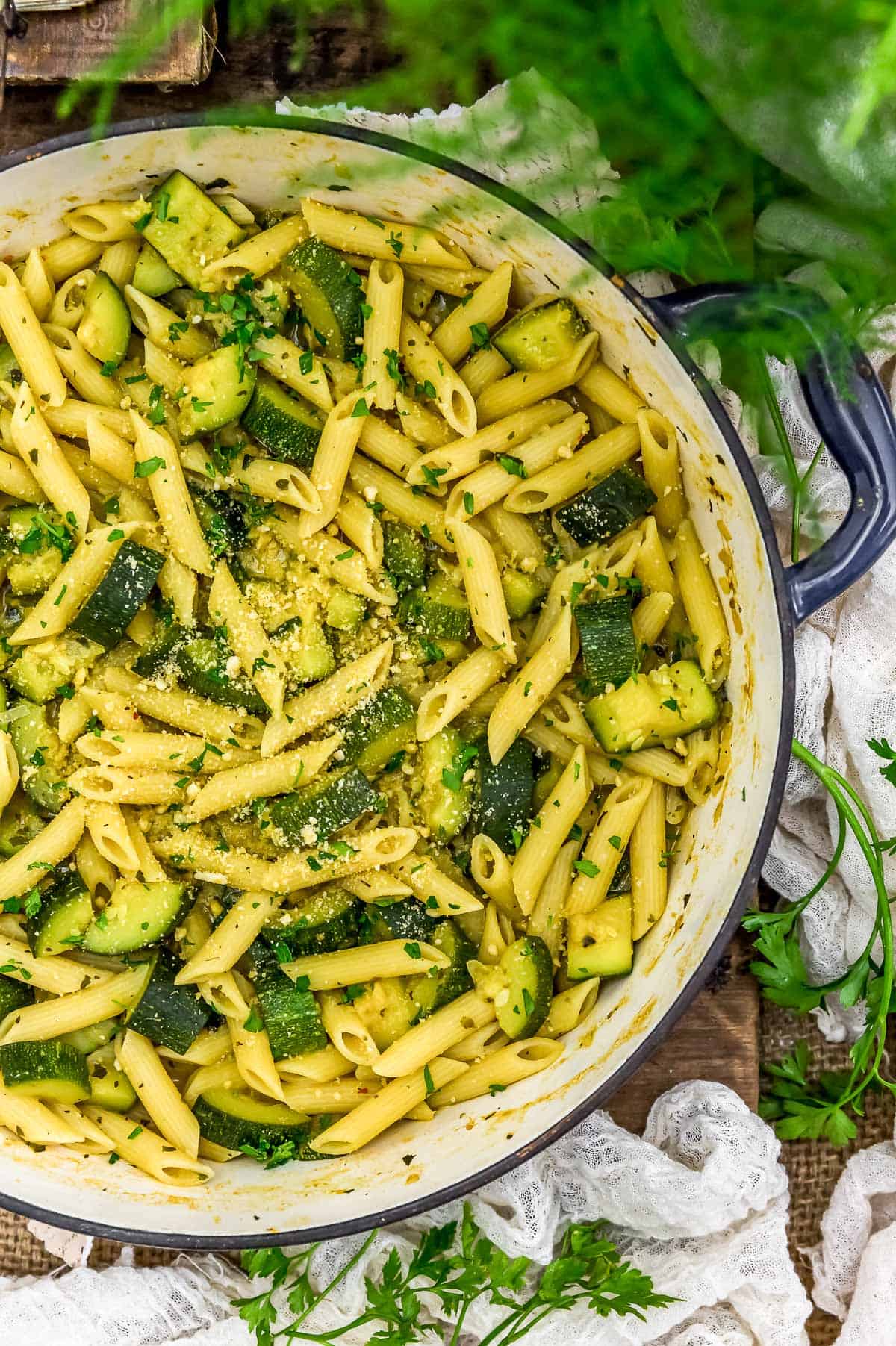 Close up of Easy Zucchini Pasta