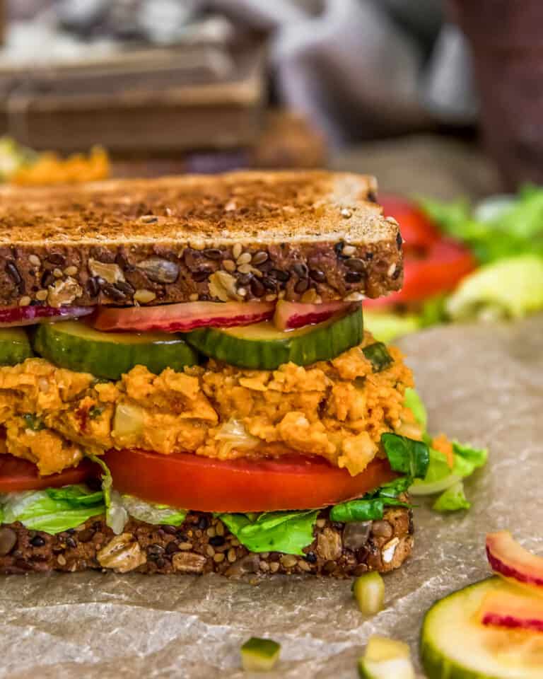 Vegan “Ham” Salad Sandwich Spread Monkey and Me Kitchen Adventures