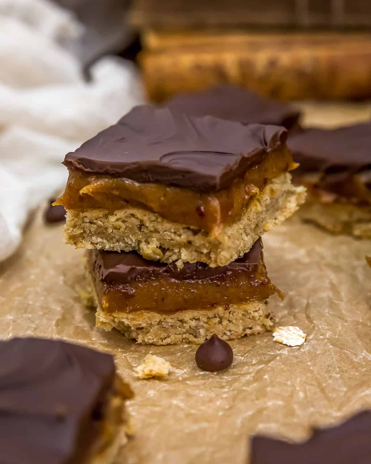 Vegan Millionaire Bars Stacked