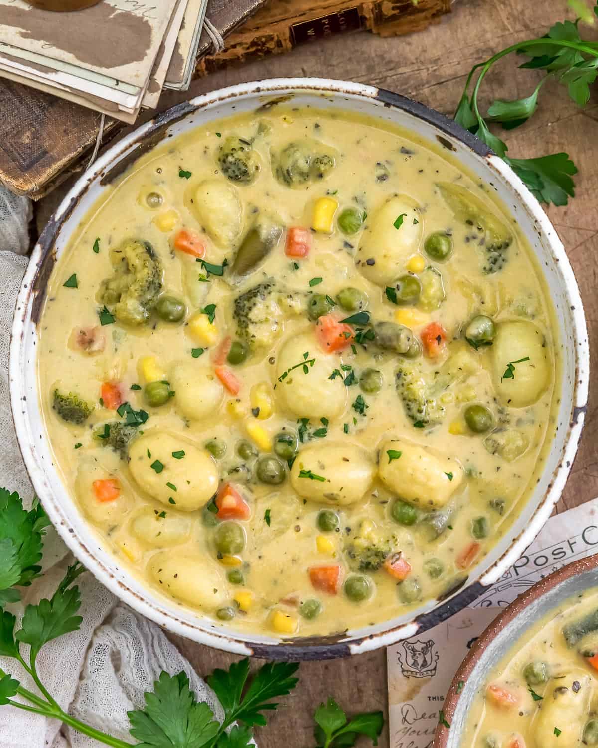 Bowl of Vegan Creamy Italian Gnocchi Soup