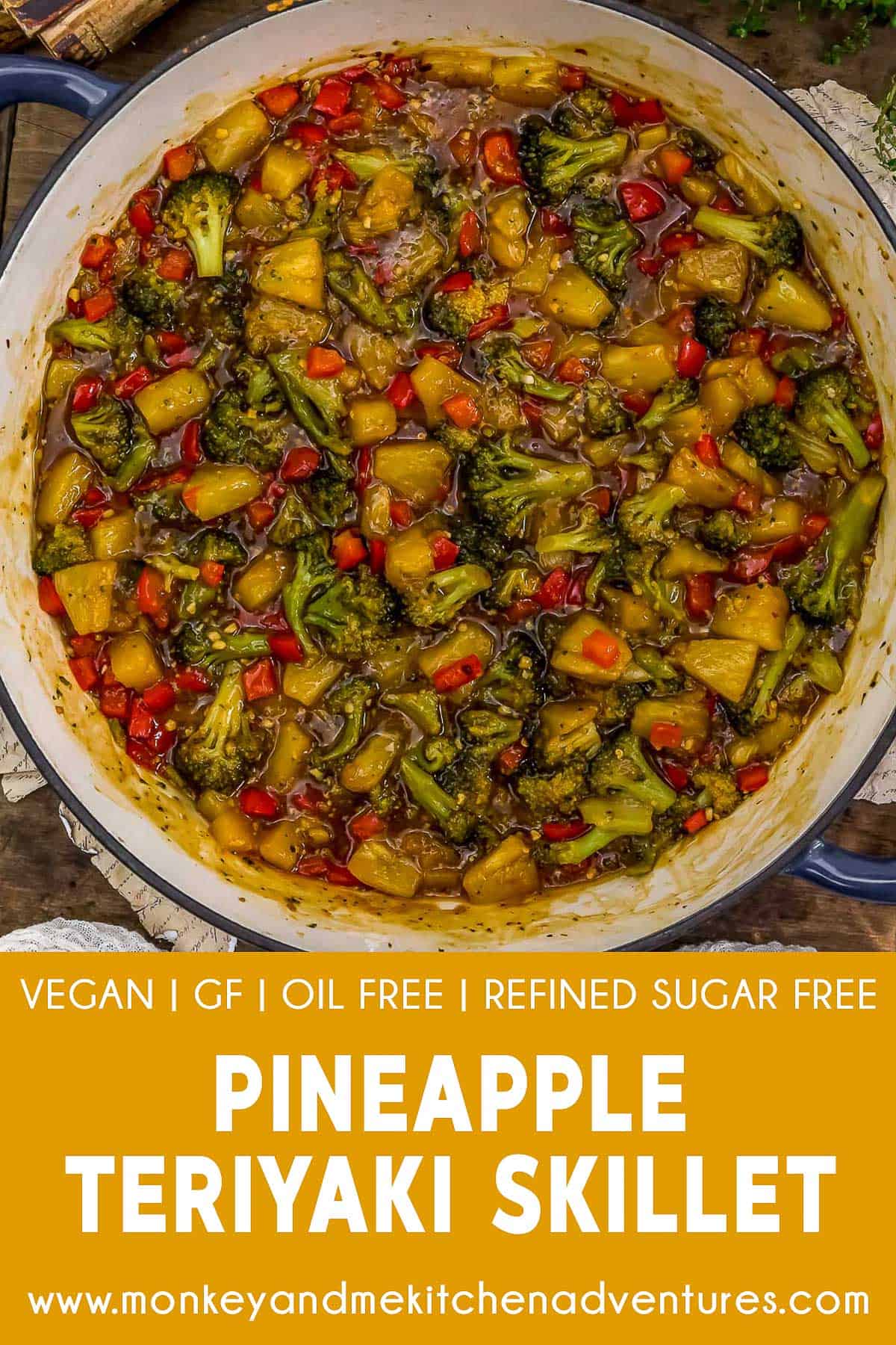 Pineapple Teriyaki Skillet with Text Description