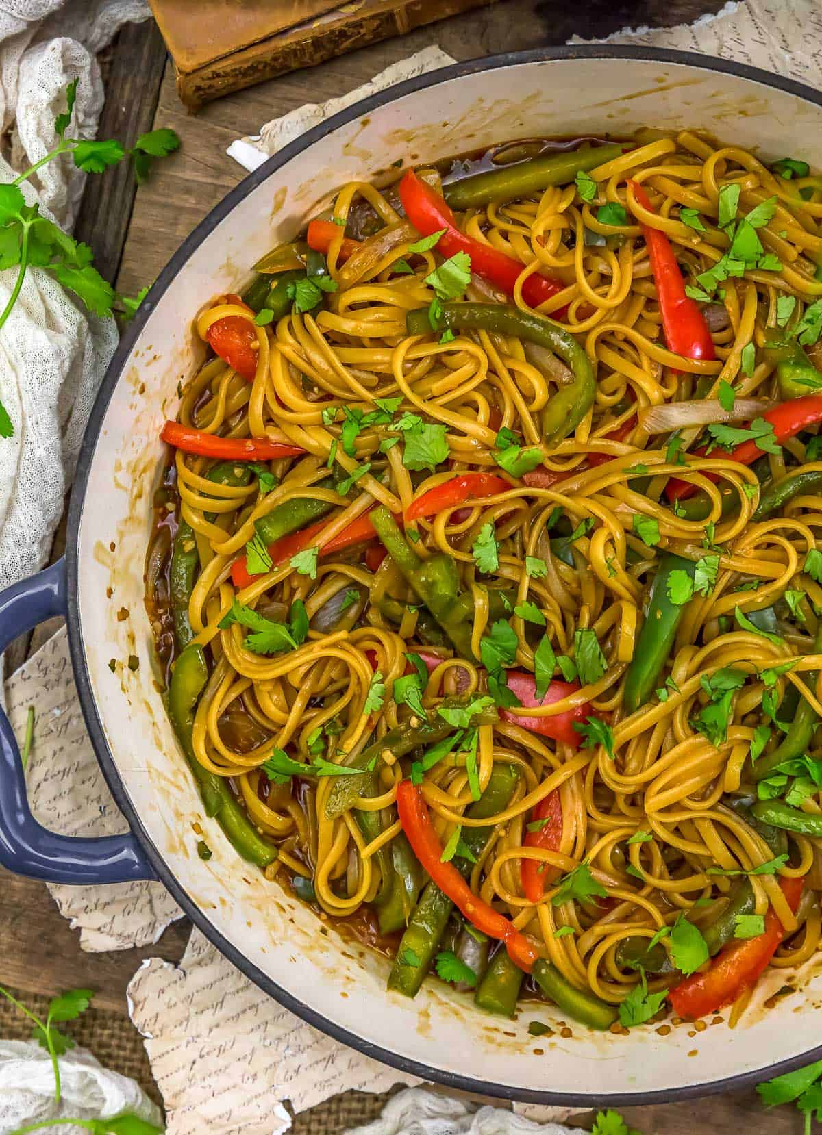 Skillet of Thai Peppers and Noodles