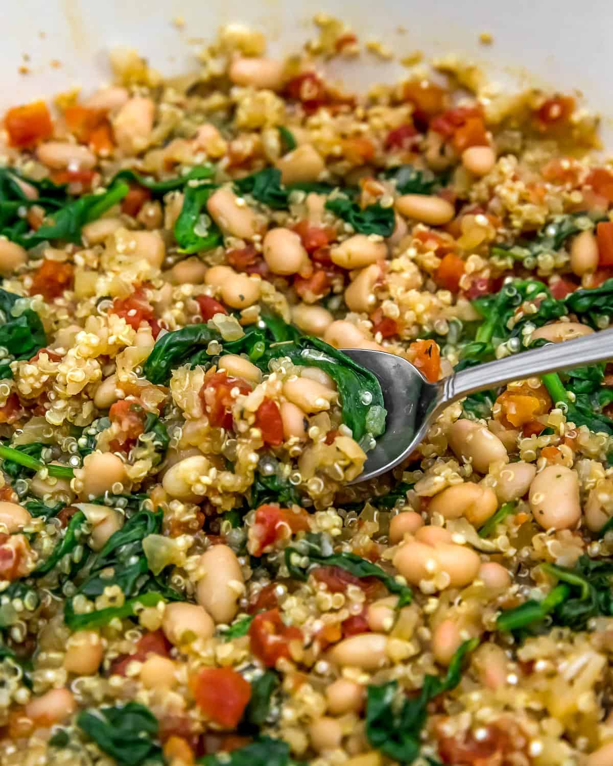 Eating Tuscan White Bean Quinoa Skillet