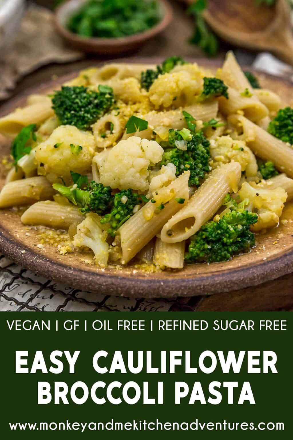 Easy Cauliflower Broccoli Pasta Monkey and Me Kitchen Adventures