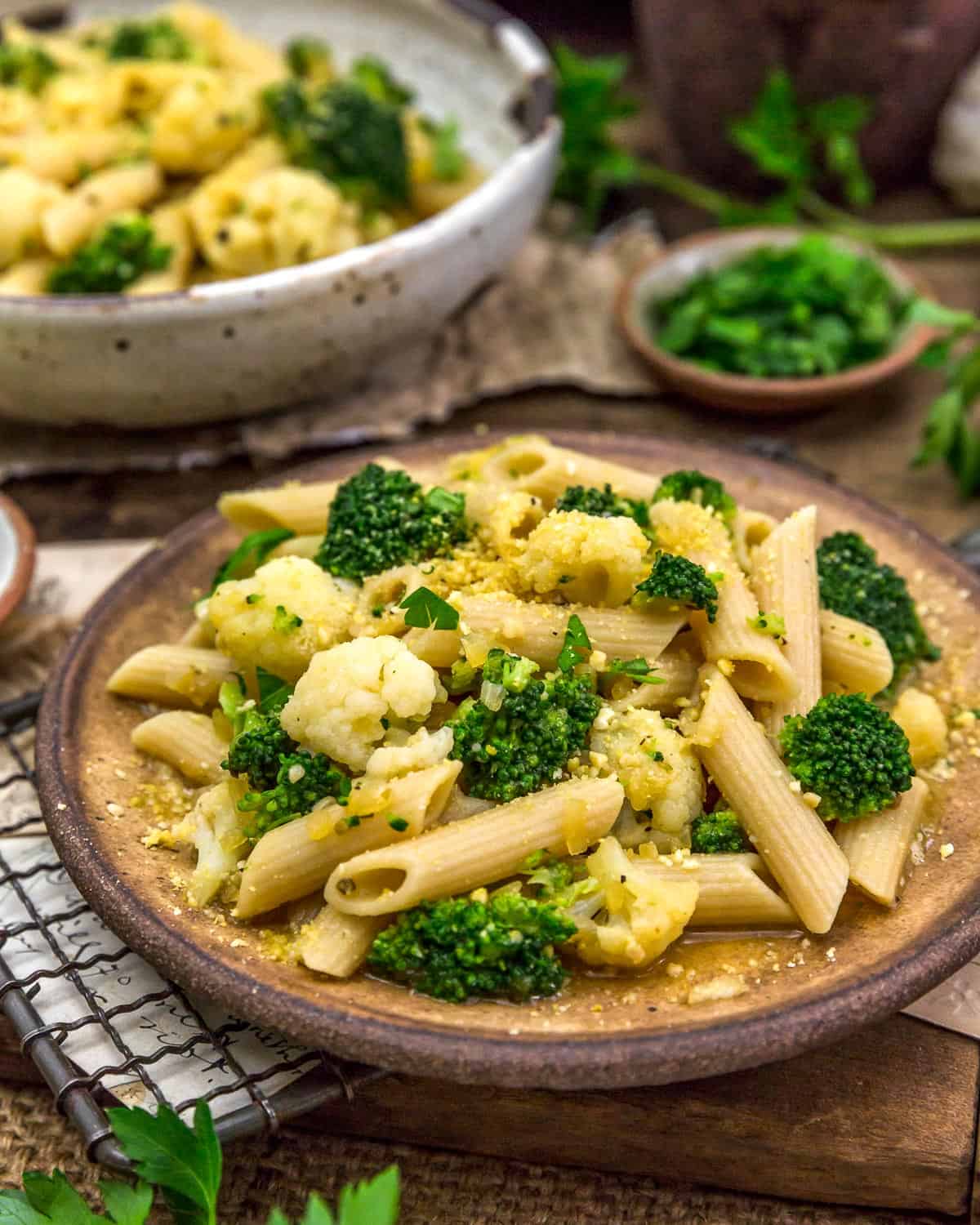 Easy Cauliflower Broccoli Pasta