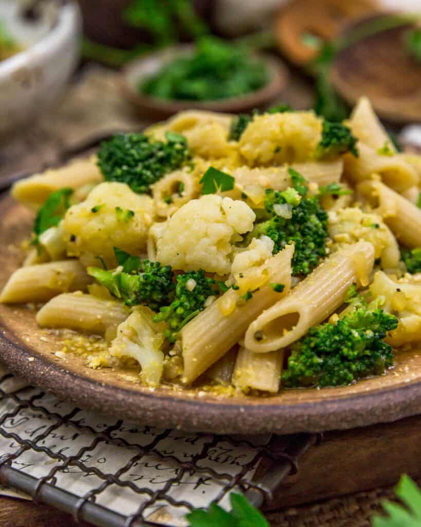 Easy Cauliflower Broccoli Pasta Monkey and Me Kitchen Adventures
