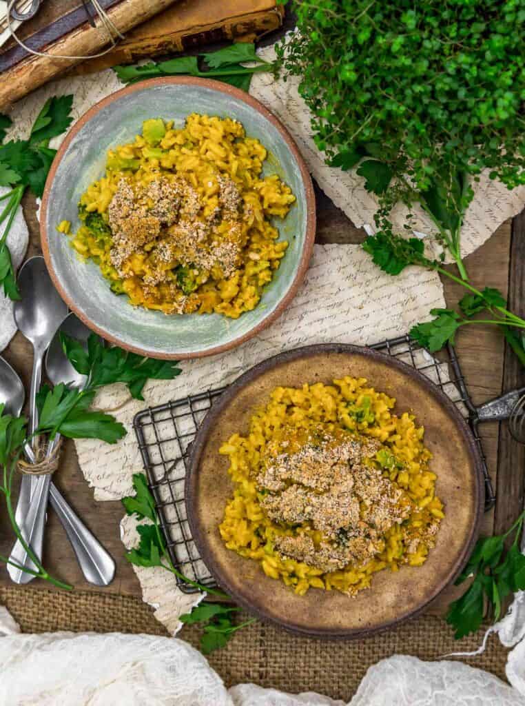 Vegan Cheesy Broccoli Rice Casserole - Monkey and Me Kitchen Adventures