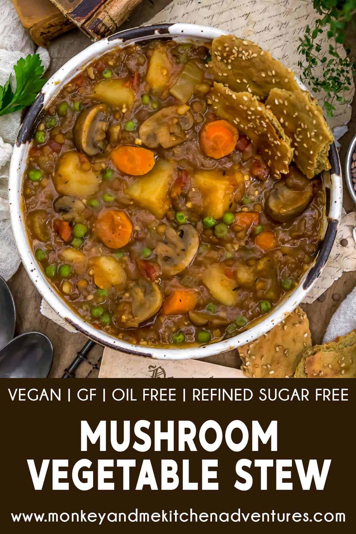 Mushroom Vegetable Stew with Text Description