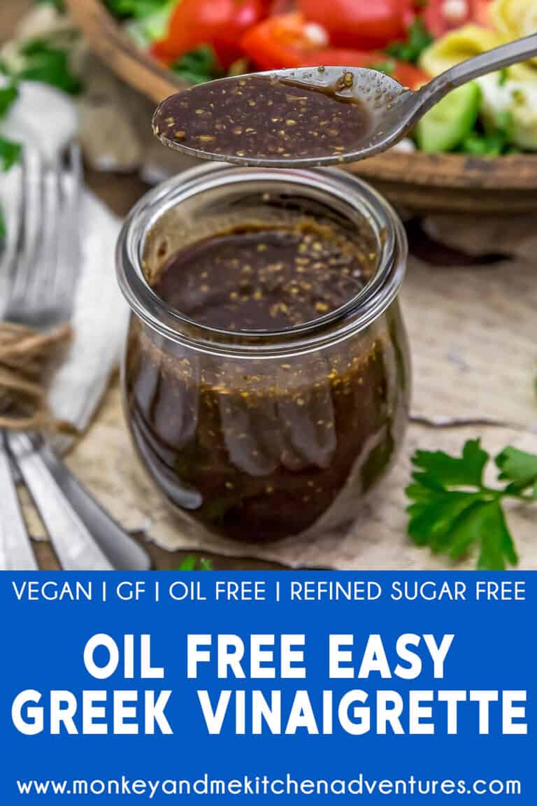 Oil Free Easy Greek Vinaigrette - Monkey and Me Kitchen Adventures