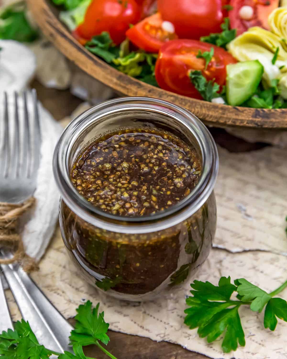 Jar of Oil Free Easy Greek Vinaigrette