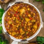 Bowl of Vegan Cajun Corn Stew