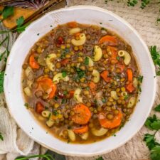 렌틸 마카로니 토마토 수프