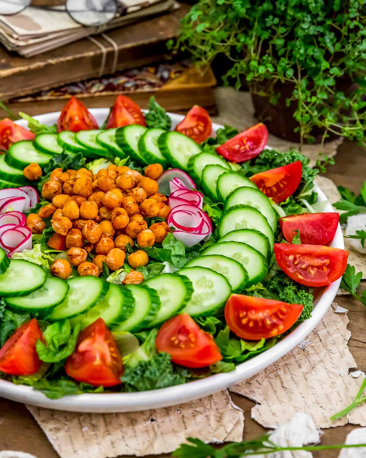 Salad for Oil Free Easy Pomegranate Hummus Dressing