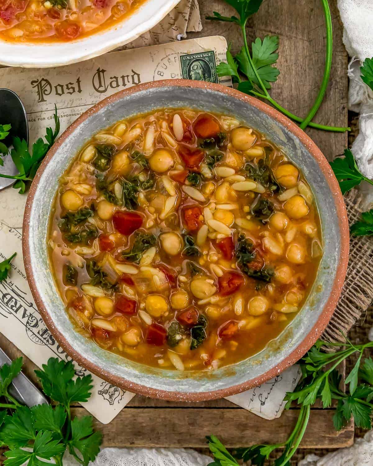 Bold of Healthy Tunisian Chickpea Orzo Soup