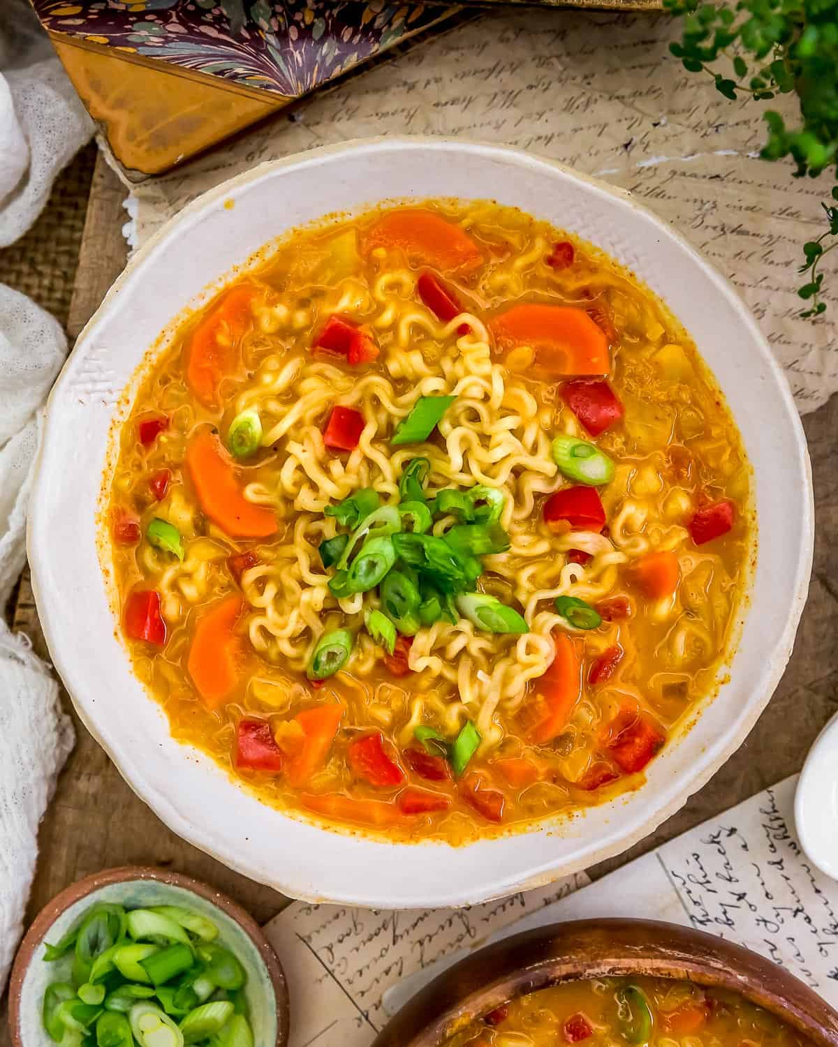 Thai Red Curry Ramen Noodle Soup - Monkey and Me Adventures