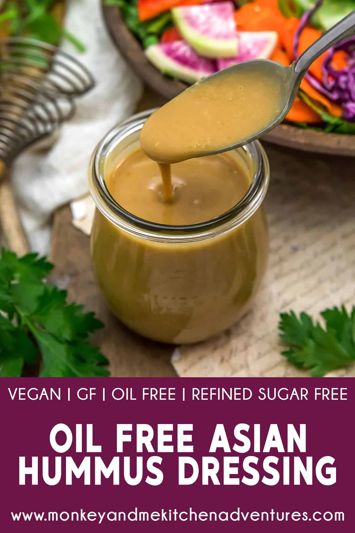 Oil Free Asian Hummus Dressing with Text Description