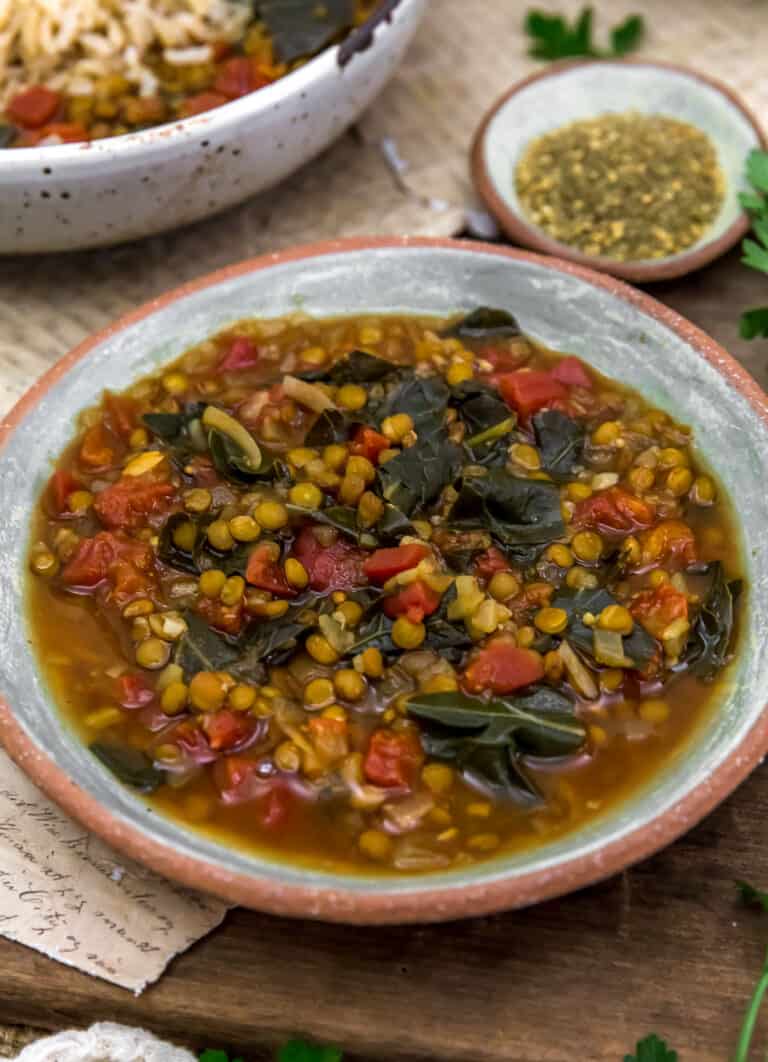 Spiced Lentils and Collard Greens - Monkey and Me Kitchen Adventures