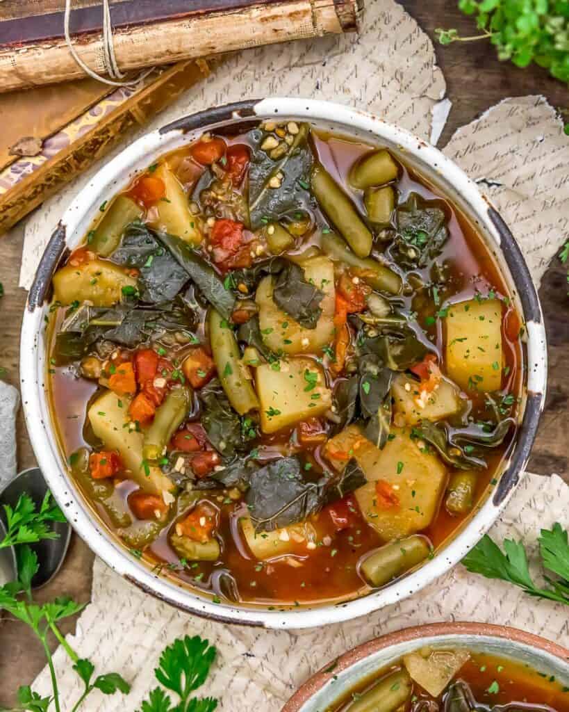 Smoky Collard Greens, Green Beans, and Potatoes Monkey and Me Kitchen