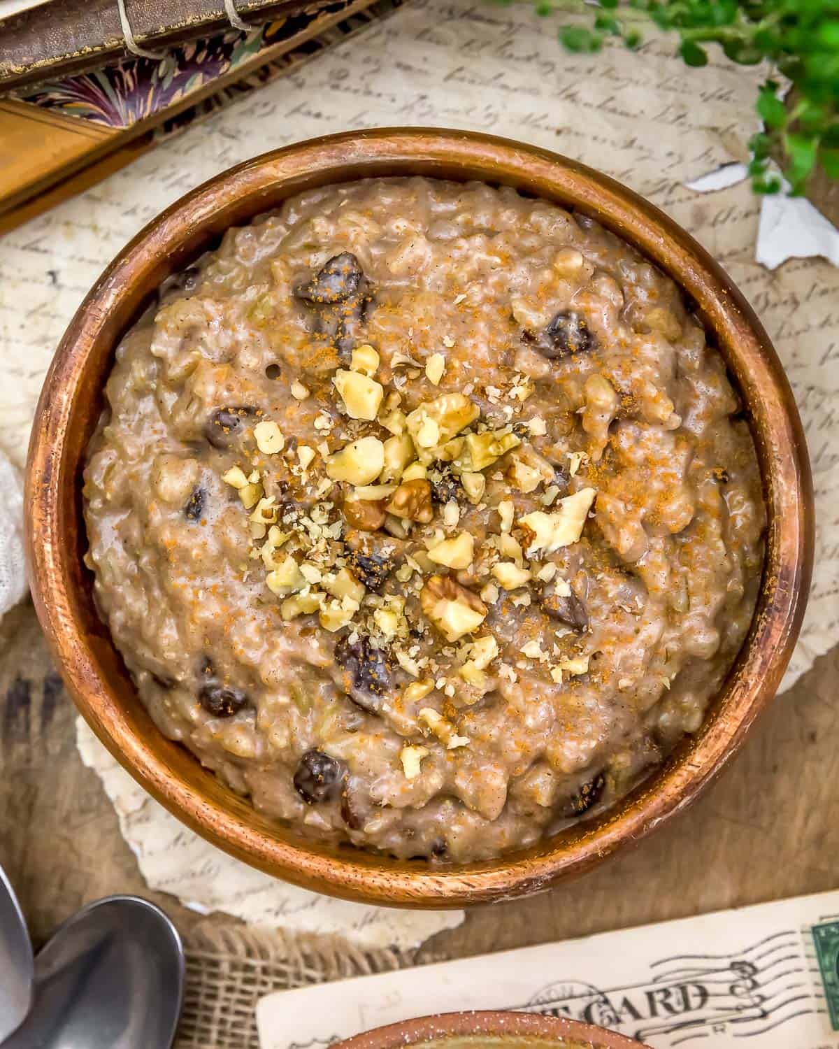 Instant Pot Brown Rice Pudding in a bowl