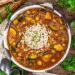 Bowl of Zucchini Chickpea Curry