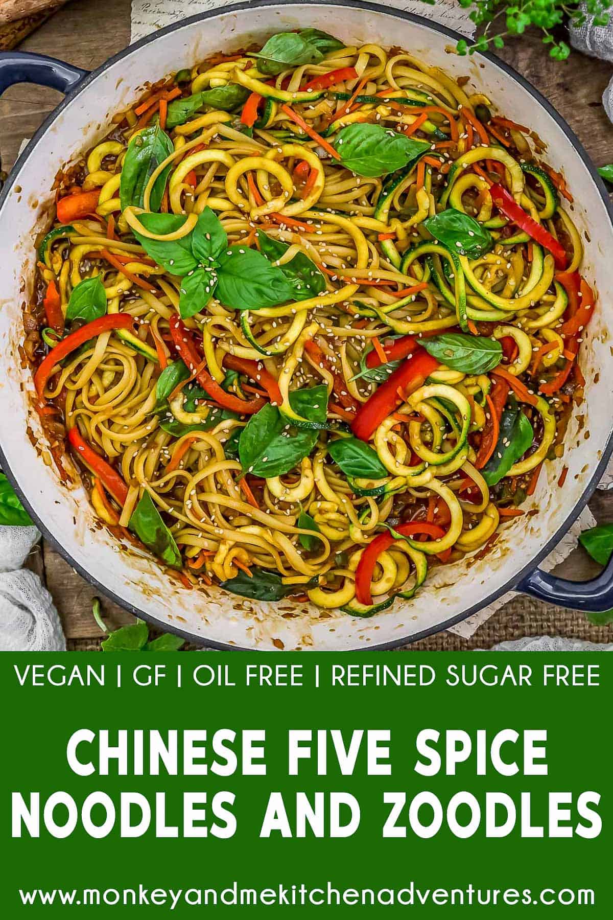 Chinese Five Spice Noodles and Zoodles with text description