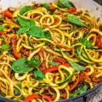 Close up of Chinese Five Spice Noodles and Zoodles