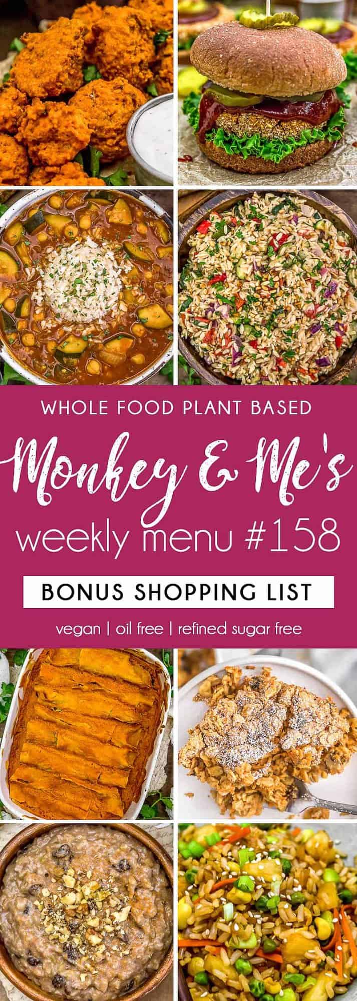 Monkey and Me's Menu 158 featuring 8 recipes