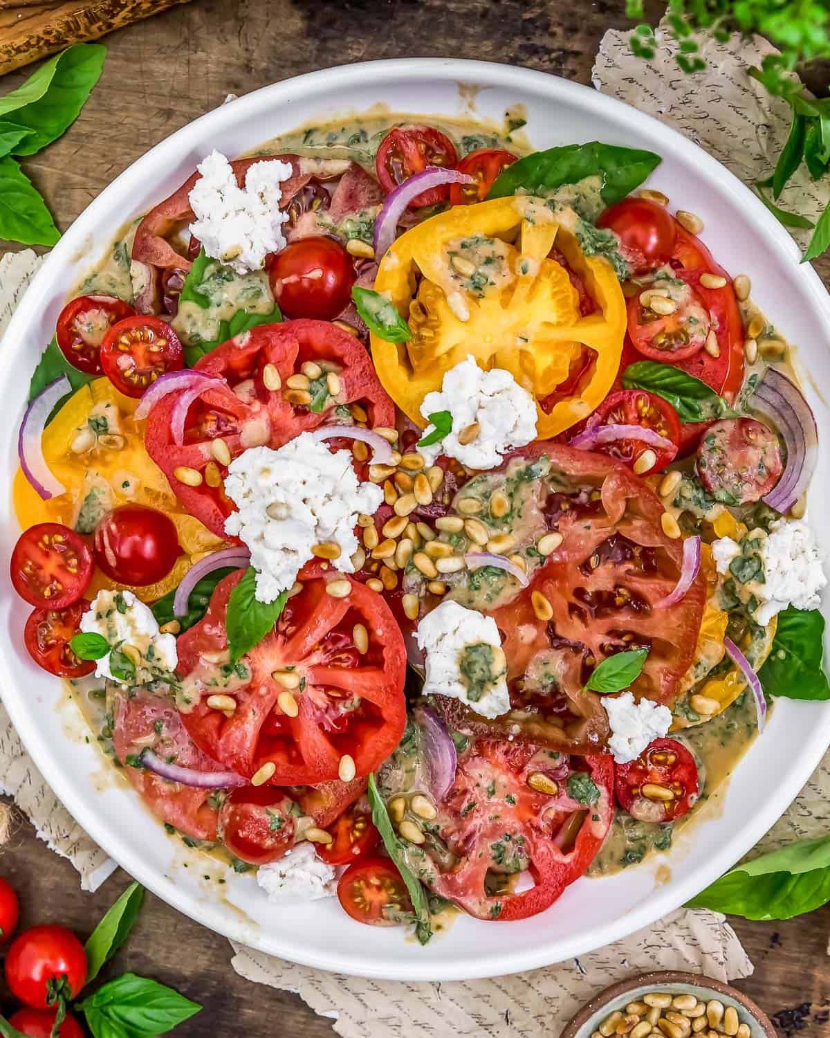 Oil Free Heirloom Tomato Salad