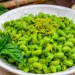 Close up of Easy Lemon Basil Pasta