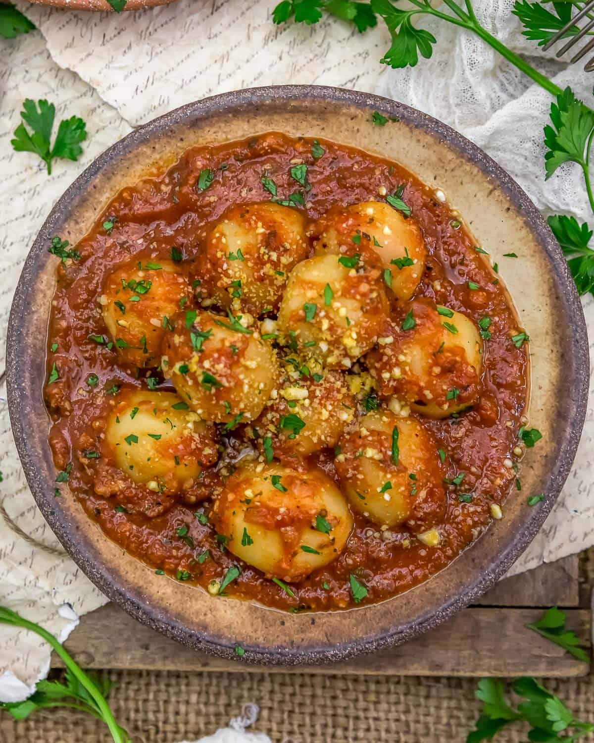 Plate of Instant Pot Italian Potatoes