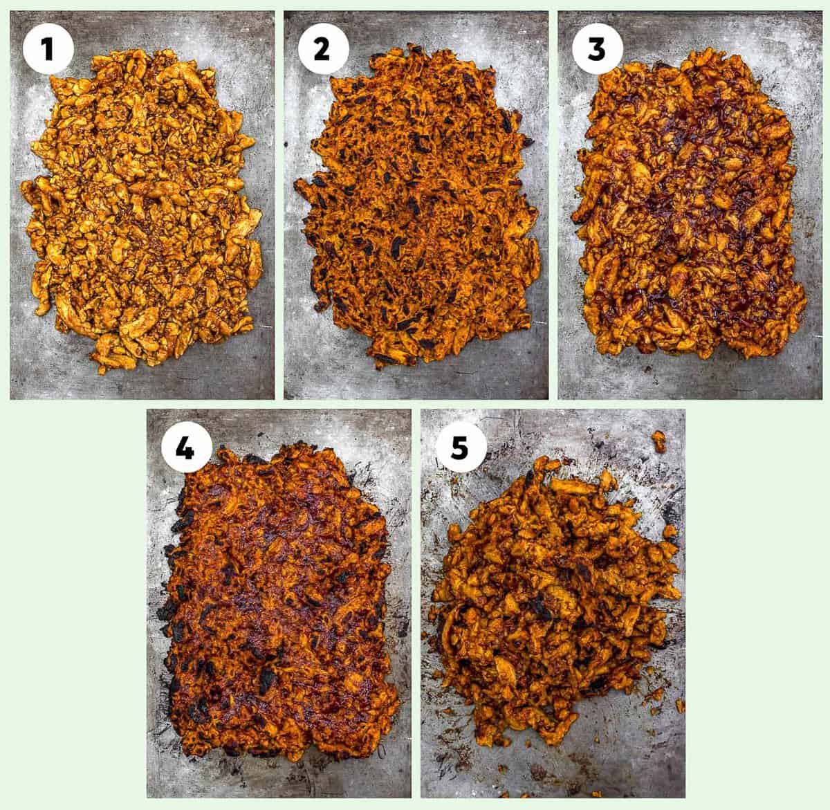 Oven Steps for Easy Burnt Ends BBQ Soy Curls