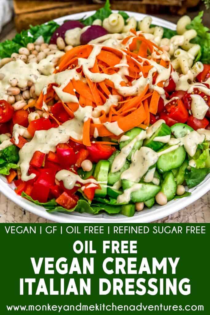 Oil Free Vegan Creamy Italian Dressing - Monkey and Me Kitchen Adventures