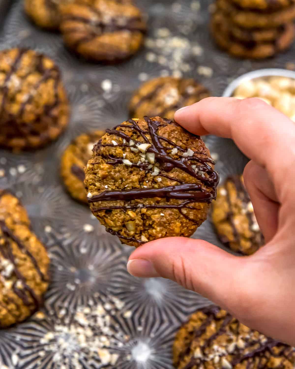 Hazelnut Cookies with Coffee and Chocolate