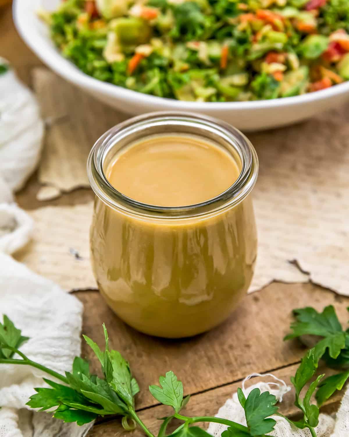 Vegan Asian Brussels Sprouts Chopped Salad Dressing