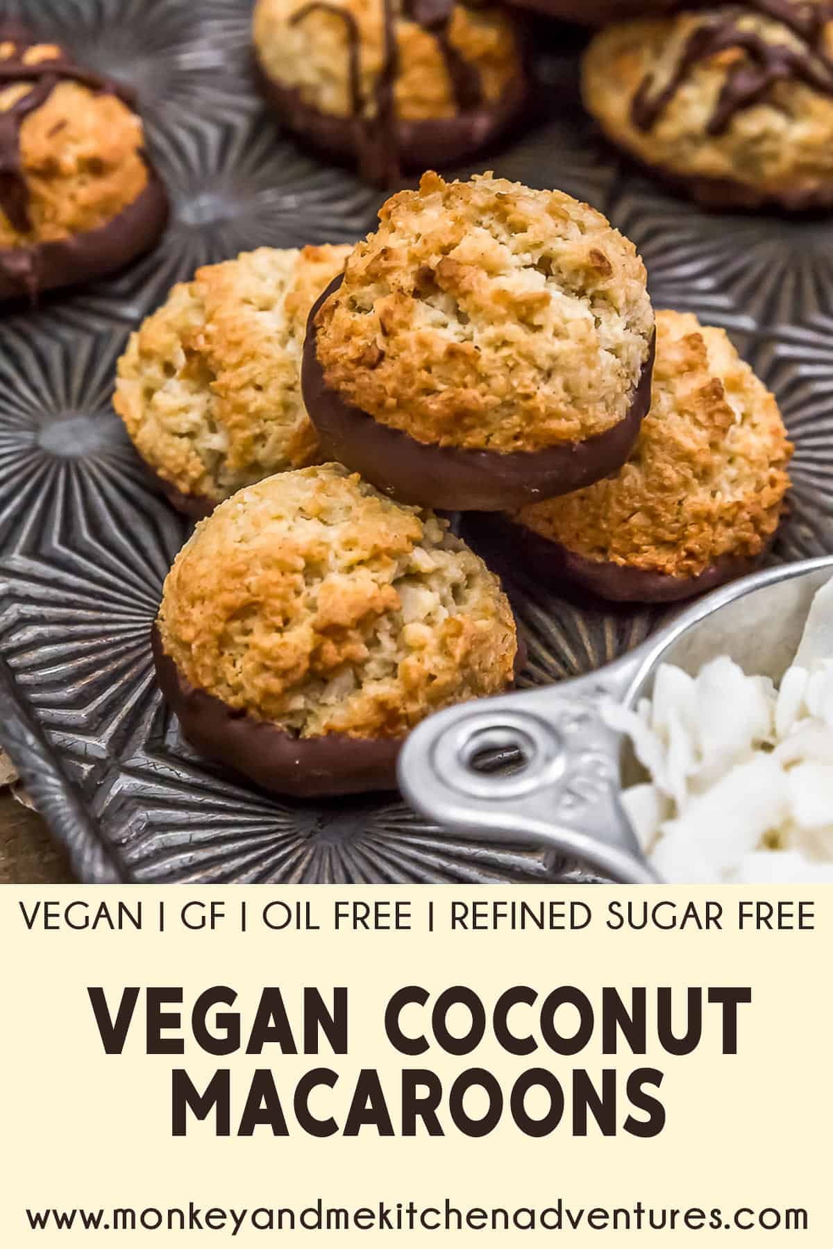 Vegan Coconut Macaroons with Text Description