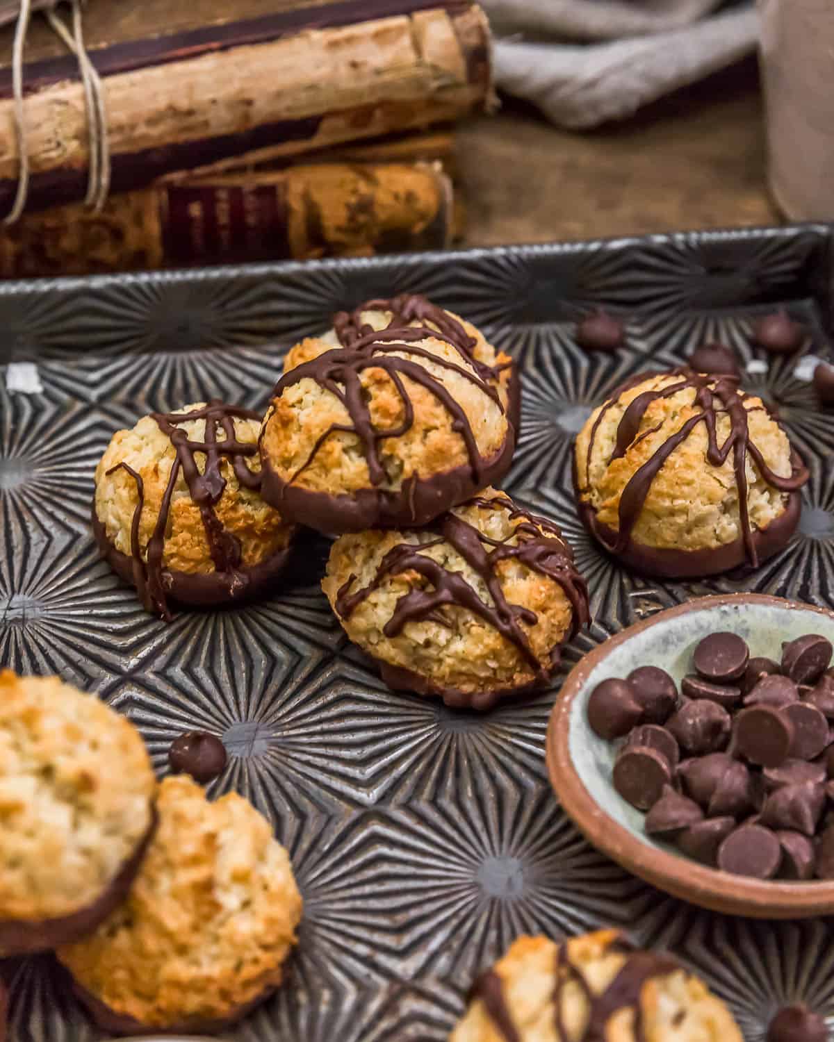 Stacked Vegan Coconut Macaroons