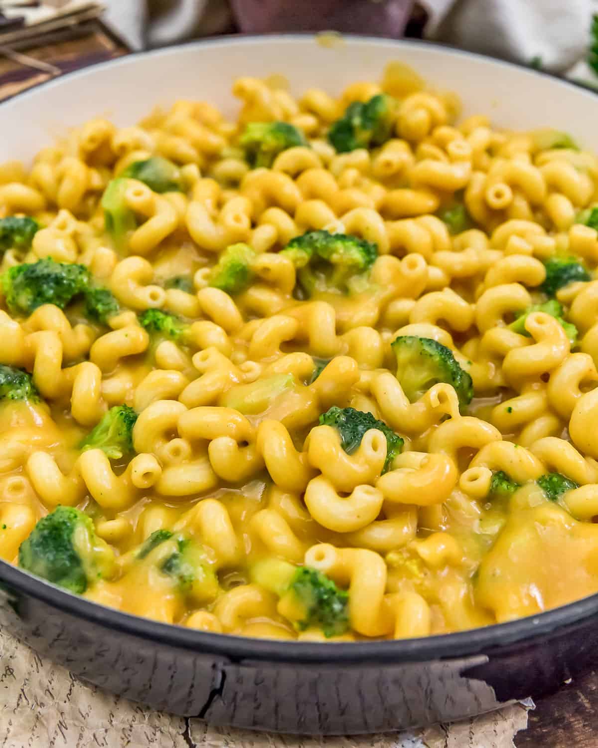 Close up of Vegan Thai Curry Mac and Cheese