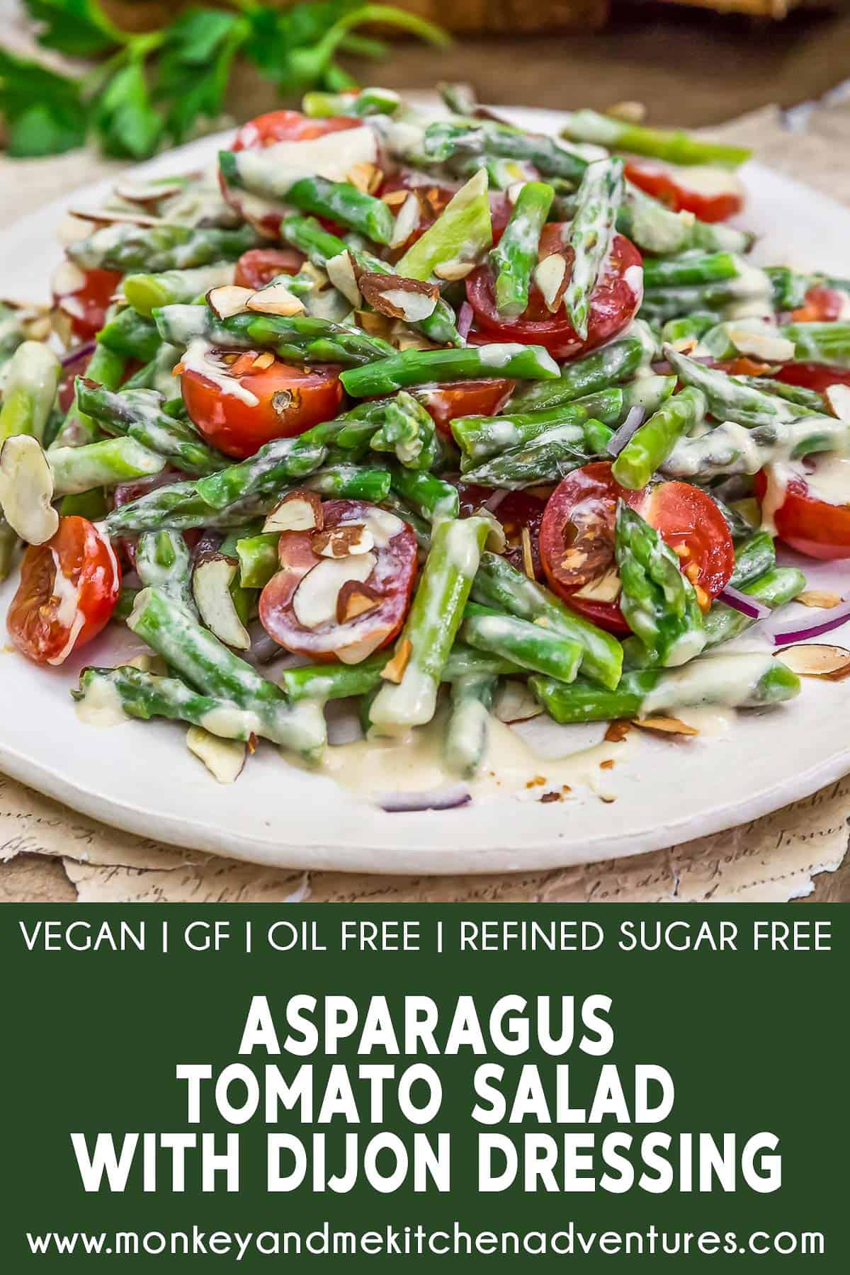 Asparagus Tomato Salad with Dijon Dressing with Text Description