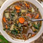 Spoonful of French Country Cabbage Lentil Soup