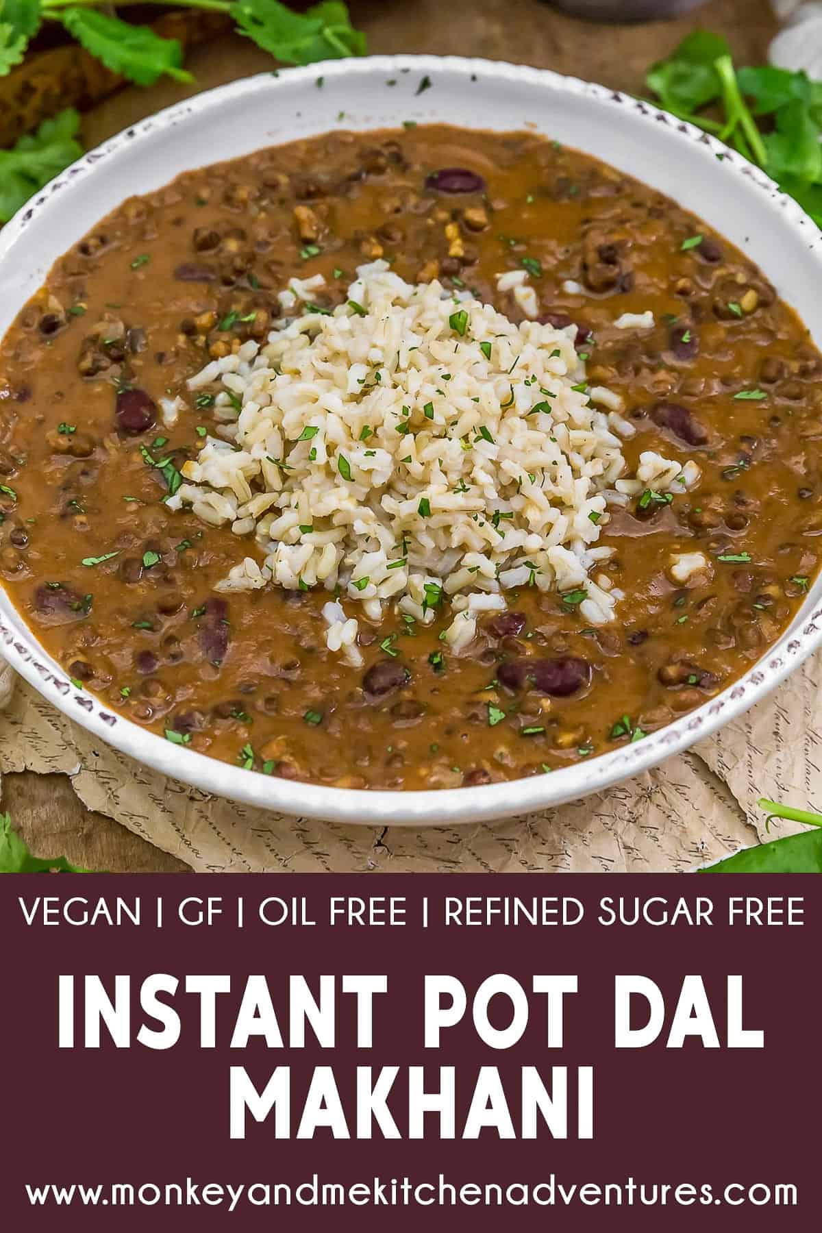 Instant Pot Easy Dal Makhani with text description