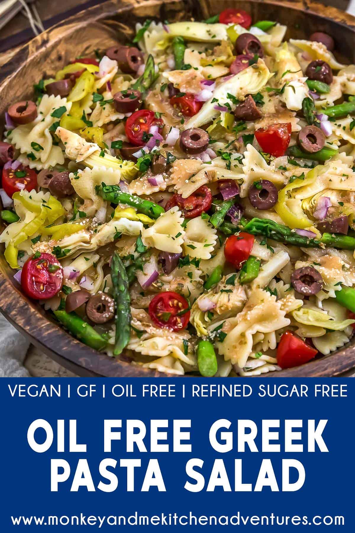 Oil Free Greek Pasta Salad