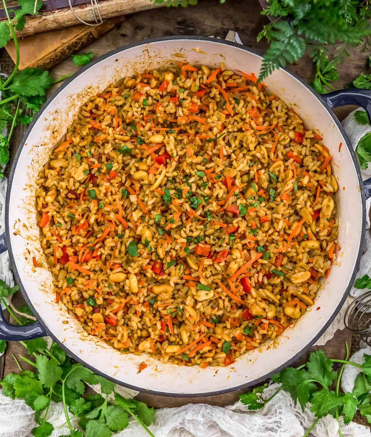 Skillet of Spicy Peanut Fried Rice