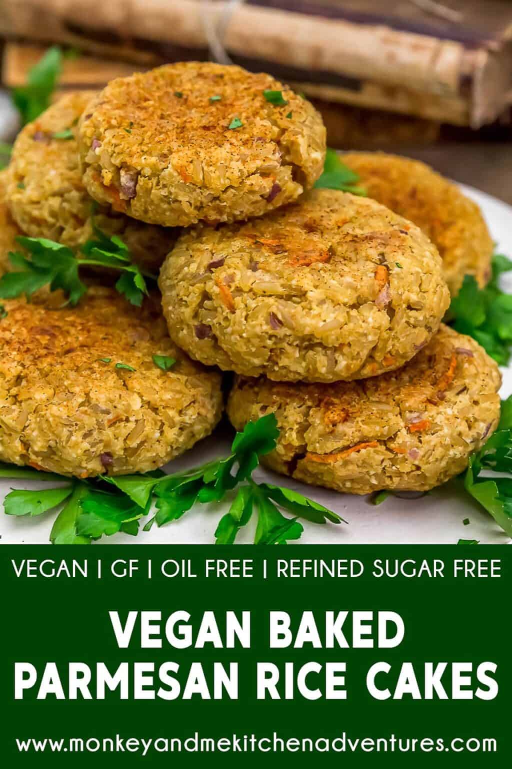 Vegan Baked Parmesan Rice Cakes Monkey and Me Kitchen Adventures
