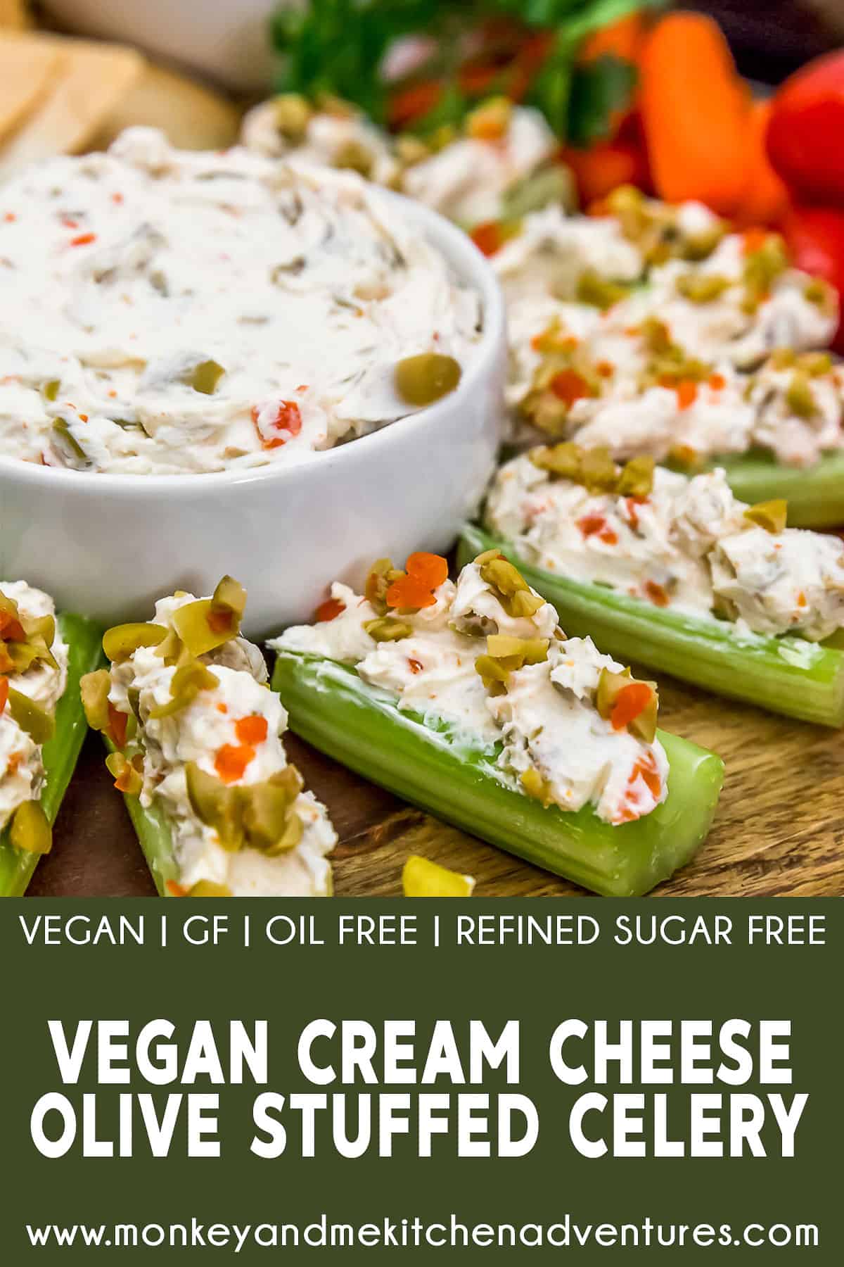 Vegan Cream Cheese Stuffed Celery