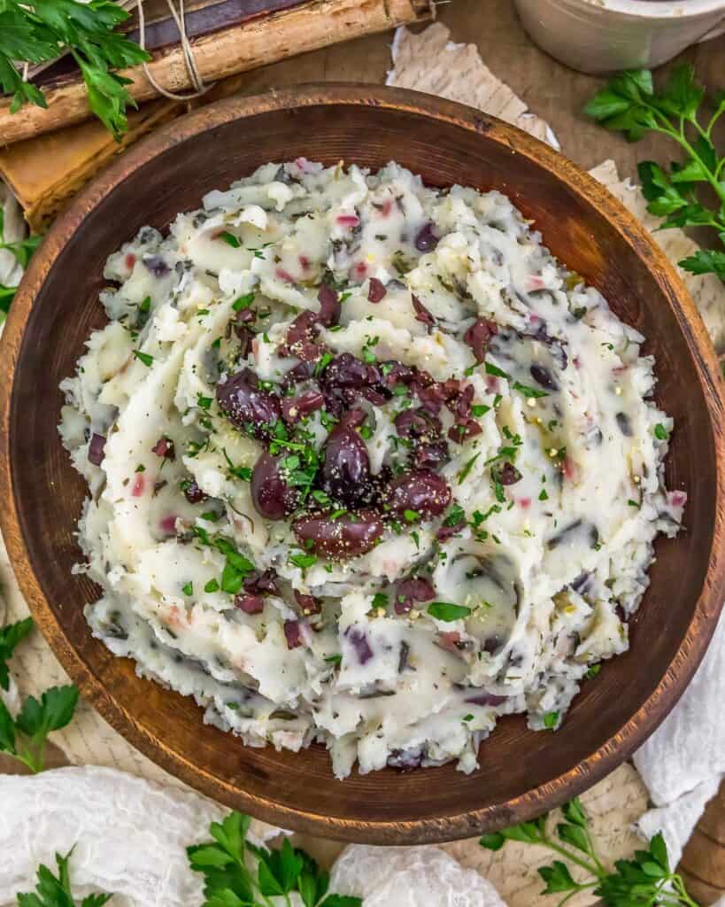 Vegan Greek Spinach Mashed Potatoes - Monkey and Me Kitchen Adventures