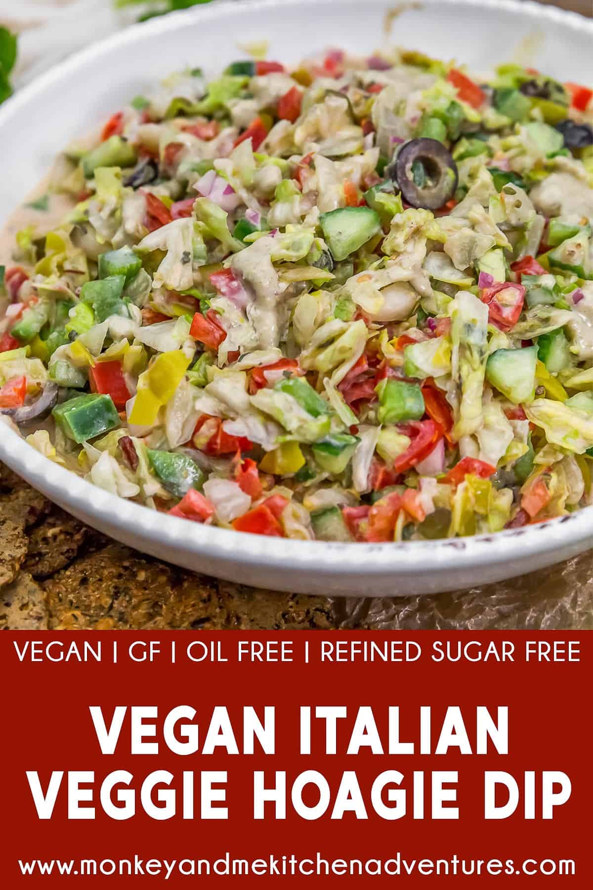 Vegan Italian Veggie Hoagie Dip with Text Description