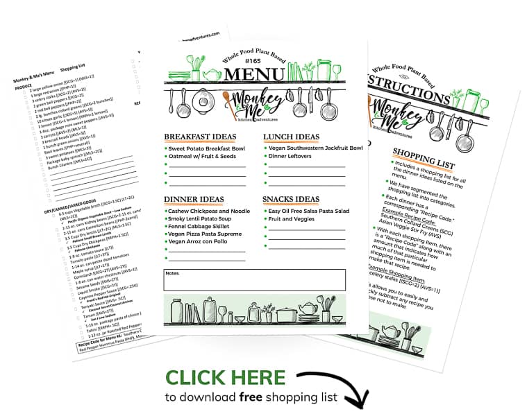 Monkey and Me's Menu 165 Mock Up