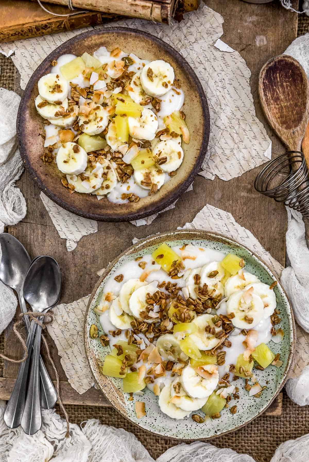 Served Breakfast Pina Colada Yogurt Bowl