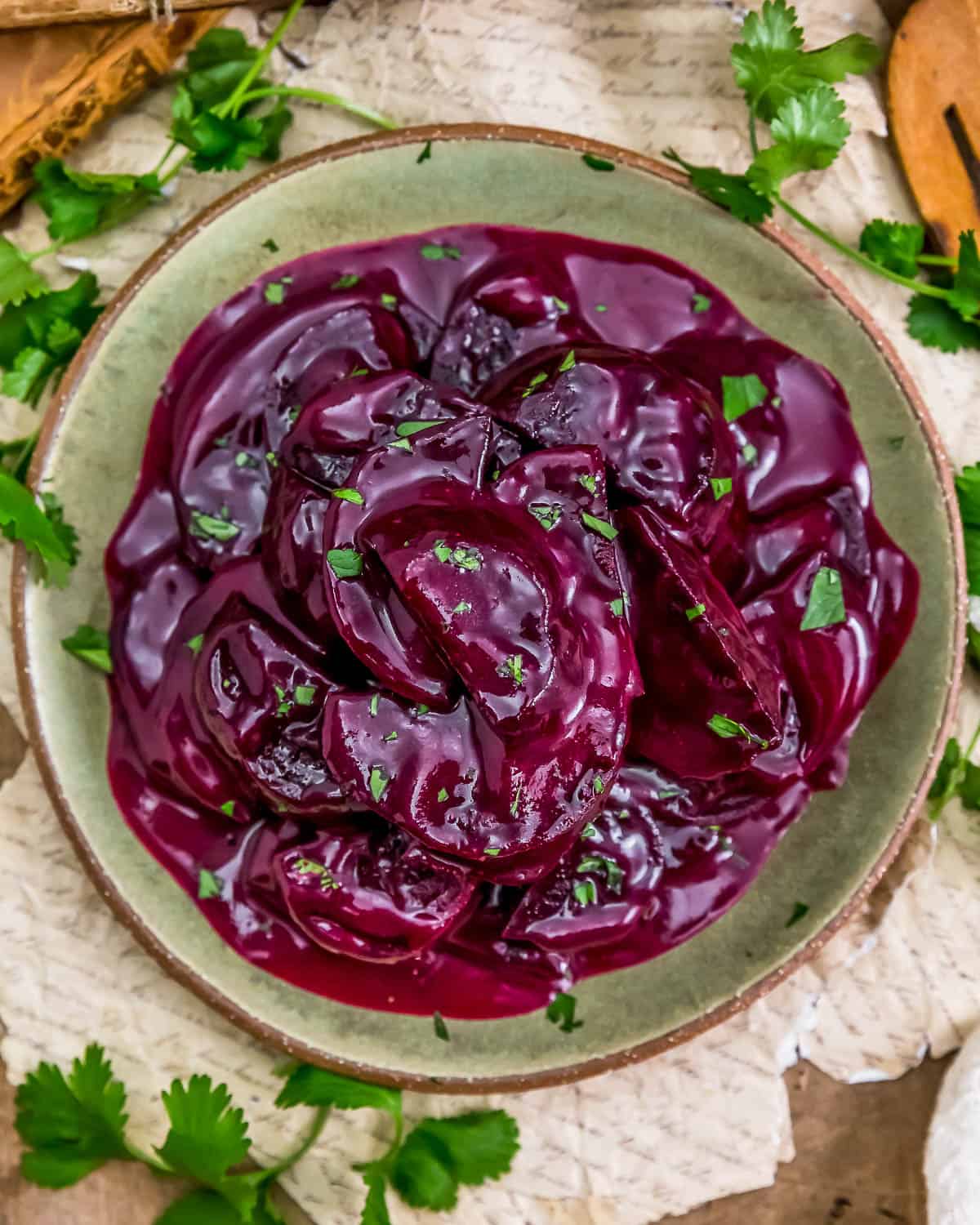 Plate of Easy Glazed Beets