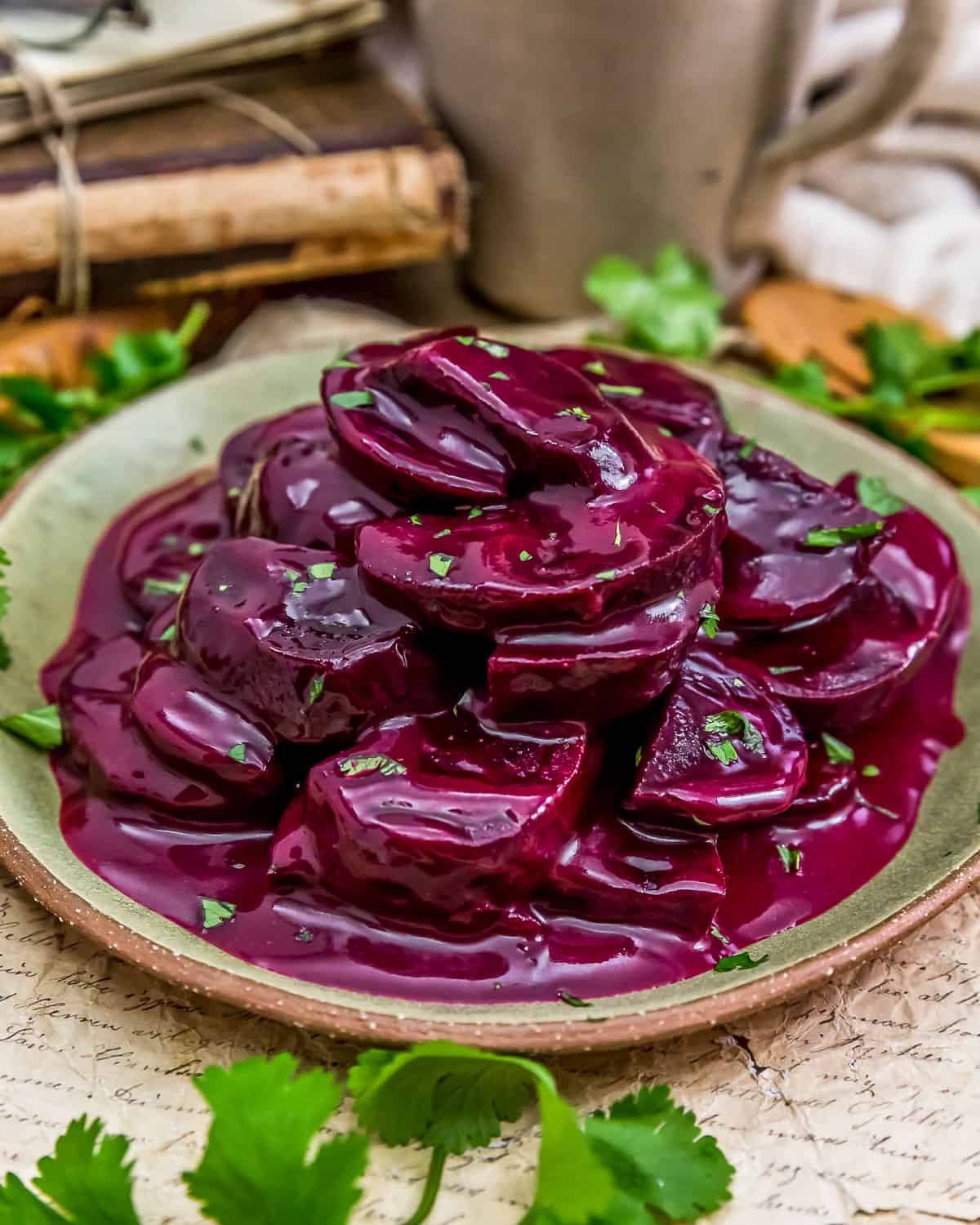 Close up of Easy Glazed Beets